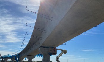 PACADAR acomete la fase final del viaducto sobre el Parque Natural de la Bahía de Cádiz, en la obra “Línea de FC Sevilla-Cádiz