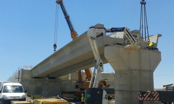 Montaje de Paso Inferior en el nuevo acceso a Roquetas de Mar y Vícar