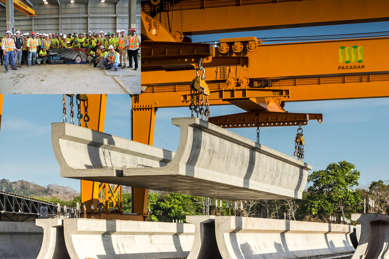 Pacadar Beam Number 1,000 for Panama Metro L2